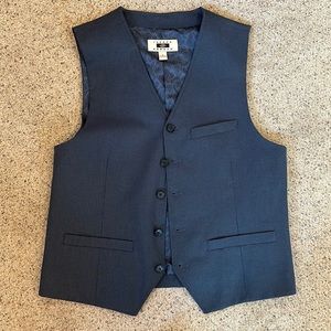 Joseph Abboud blue dress vest, small. Worn once or twice. Like new.